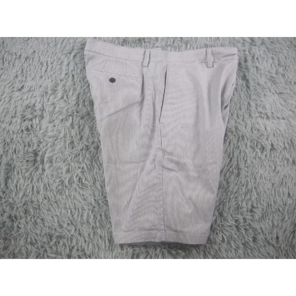 Banana Republic Shorts Mens 34 Blue White Seersucker Chino Casual Flat Front‎